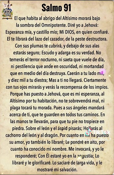 Salmo 91 #creatorsearchinsights #confíaendios #oraciondediosdefe #Dios #dioscuidamicamino