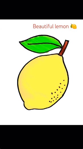 Lemon 🍋 Drawing, Painting, Coloring for Kids and Toddlers | Learn drawing#drawing