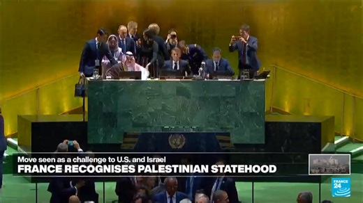 🇫🇷 France's recognition of a Palestinian state at the UN on Monday was hailed as a landmark move by allies and the Palestinian Authority, even as Israel and the United States voiced opposition. Here's more on the historic speech by the French President 👇 | FRANCE 24 English