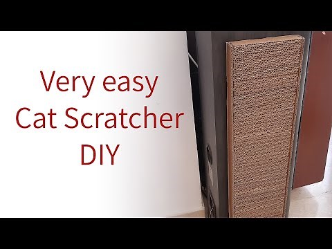 A very easy cat scratcher DIY - just cardboard!