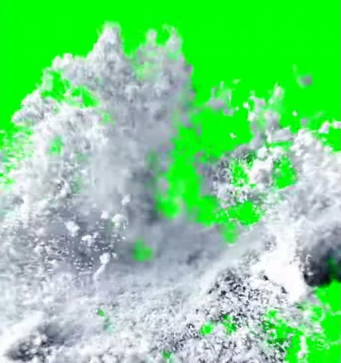 HUGE SNOWBALL EXPLODES | ON GREEN SCREEN