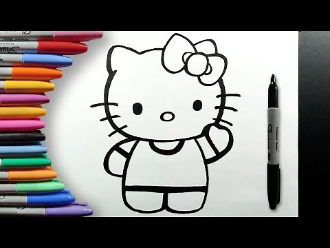Cómo Dibujar y Colorear a Hello Kitty Paso a Paso Fácil para Niños