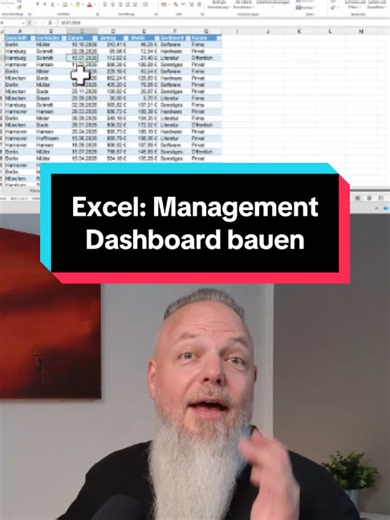 Hey 👋🏻 wusstest du schon, dass du mit Copilot aus einer simplen Excel-Tabelle ein interaktives Management-Dashboard bauen kannst?🤔 Den genauen Prompt dafür findest du hier 👇🏻 Analysiere diese Tabelle und erstelle daraus auf einem neuen Arbeitsblatt ein professionelles, interaktives Management-Dashboard. Wähle selbst die sinnvollsten KPIs und zeige Entwicklungen, Trends und Auffälligkeiten. Nutze passende Diagramme, KPI-Karten, Datenschnitte, Sparklines, bedingte Formatierungen und interakti