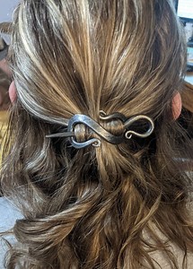High Quality Hair Barrette, Hand Forged by Blacksmith. Hair Pin / Hair Tie / Hair Clip - Etsy