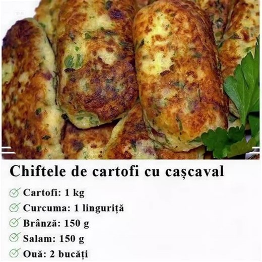 Chiftele de cartofi cu cascaval si salam – usor de facut si imposibil de refuzat. Ți-am lăsat rețeta completa pas cu pas în comentarii. 💫🌠 | Familia Gospodinelor