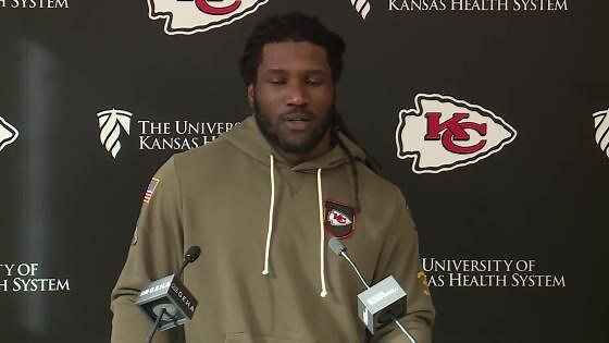 Chiefs LB Nick Bolton speaks to the media