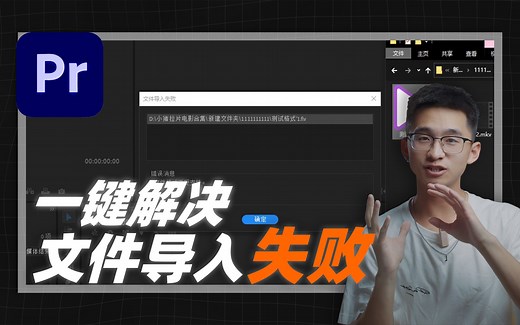 【PR】文件导入失败？1分钟解决这个问题！