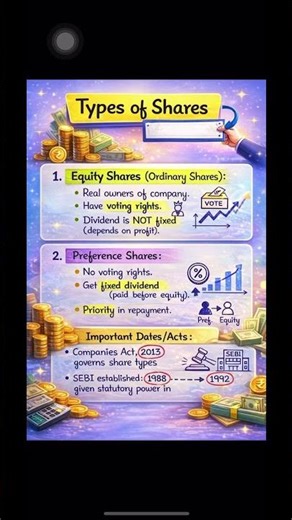 Types of Shares Explained 📊 | Equity vs Preference Shares