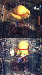 125K views · 979 reactions | The iconic straw hat of Luffy from "One Piece" barely made it to the end of Macy's Thanksgiving Day Parade. And he wasn't the only balloon impacted by New York City streets and weather this year. | NBC New York | Facebook
