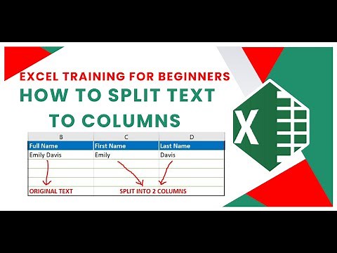 HOW TO SPLIT TEXT TO COLUMNS | EXCEL TRAINING FOR BEGINNERS