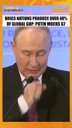 Putin Takes Swipe At G7, Says BRICS Now Accounts For More Than 40% Of Global GDP | Video #shorts