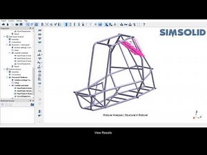 BAJA Roll Cage Static Structural Analysis using SimSolid