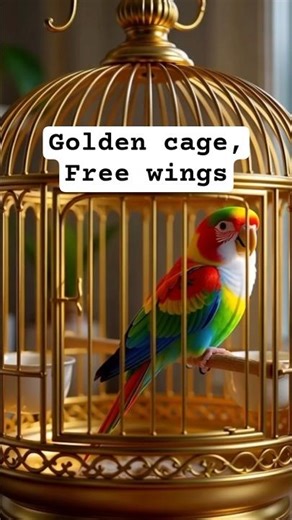 Golden cage❎️Free wings✅️ | courage and freedom animal moral story #story #parrot