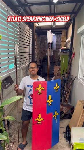 Atlatl spear thrower And Shield #spearthrower #primitive