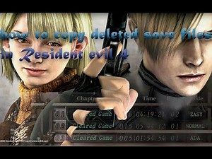 how to copy deleted save load files in resident evil 4 ultimate hd edition