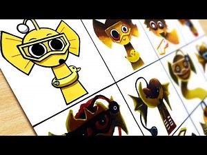 Drawing Sprunki OC ( Bailey ) Phase 1-12 INCREDIBOX SPRUNKI/Fanmade/Mod