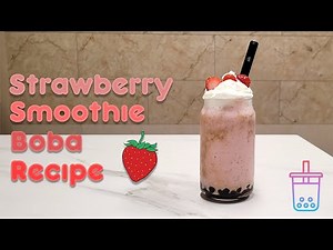 Strawberry Smoothie Bubble Tea Recipe 🍓