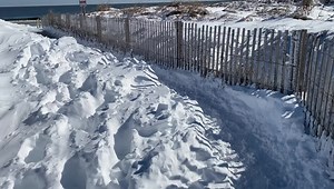 45K views · 1K reactions | #snowybeachday | #ocmd | First time for snow pants and boots on the beach | No toes in the sand this trip | Anne Arundel First Alert | Facebook