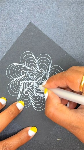 2.1K views · 78 reactions | Beautiful Crab Bloosom Zentangle pattern On Black Paper  #fbreels #crabbloosom #zentangle #doodle #easyart #art #drawing #patterns #viralreelsfbpage #FBPage | Easy Art | Facebook