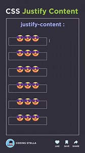 CSS Justify Content . . . . By @coding.stella . . . Follow for more Unique Ideas | Unique Ideas
