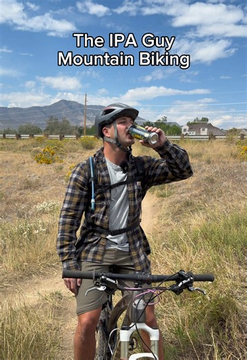 mountain bike skit: IPA guy on the trail