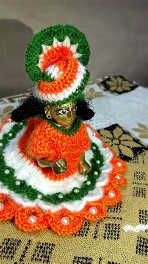 Deshbhakti ke rang mein Kanha Ji 🇮🇳 | Republic Day special dress” #tricolour #republicday #crochet
