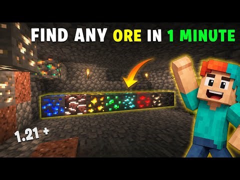 How to Find EVERY ORE - DIAMOND,IRON,GOLD in Minecraft PE 1.21 | Best Y Levels + Full Ore Guide 2025
