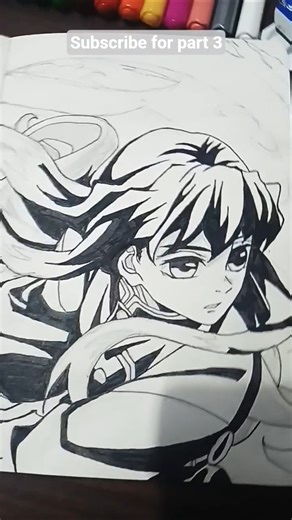 muichiro tokito drawing subscribe for part 3 #art #drawingandassemblingdemonslayer