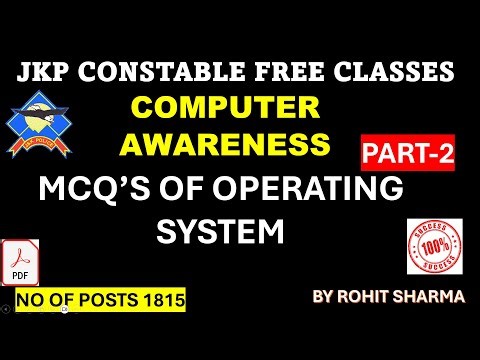 MCQ'S OF OPERATING SYSTEM PART 2 II JKSSB II JKP CONSTABLE II JUPITER CLASSES