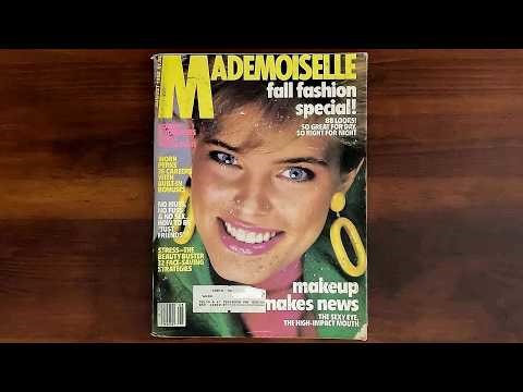 Mademoiselle August 1985 Renee Simonsen, Rosanna Arquette | ASMR Magazine Flip Through
