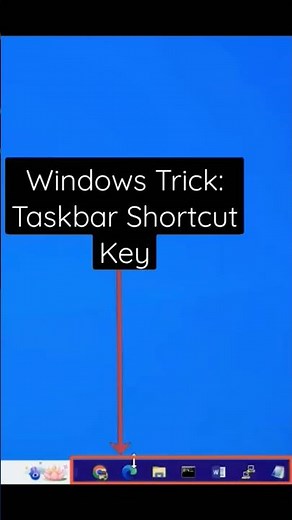 Windows Trick:Taskbar Shortcut Key