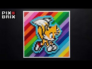 Miles "Tails" - Sonic the Hedgehog 2D Pixel Art - Pix Brix Instructions