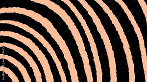 Set of animated beige monochrome backgrounds. Transition loop animation. 4K horizontal looped video. Peach brush stroke. Handdrawn moving diagonal stripe, half circle, pink zigzag, vertical line. Ink
