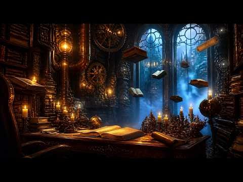 Steampunk Fantasy Library • Deep Focus Music • 1 Hour Study & Work Ambience | Aethermind