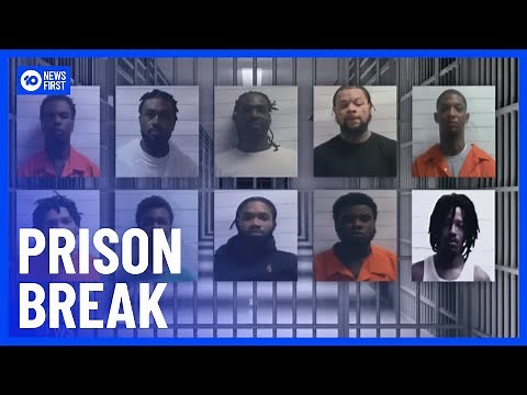 Manhunt Underway After 10 Prisoners Break Out Of American Jail | 10 News First