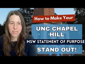 UNC Chapel Hill MSW Application Tips (& SOP Examples!)