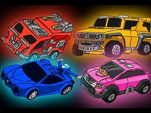 miniforce cartoon all character How to draw Coloring