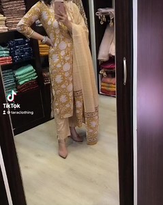 4.7K views · 153 reactions | Mustard flower print pure cotton set . Size:38,42,44,46 | Tara Clothing Collection | Facebook