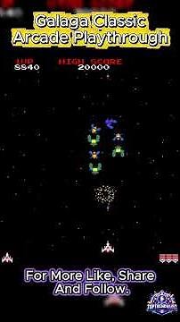 🚀 Galaga Arcade Gameplay | Classic Retro Gaming 👾