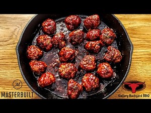 Smoked Bacon Bourbon BBQ Meatballs | Masterbuilt Gravity Series 1050
