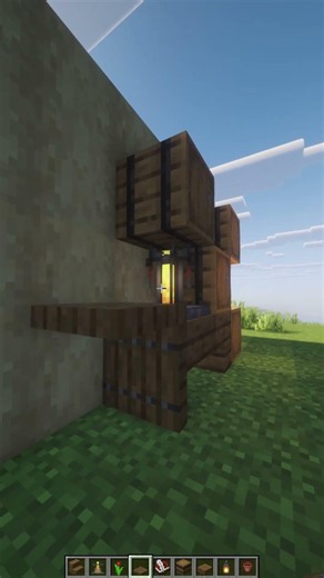 Easy Minecraft Spruce Shelf Tutorial 🪵 #minecraft #shorts #minecraftbuilding