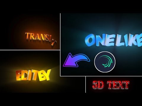 Best 3D Text Presets. for Alight Motion | Upgrade Your Editing!!