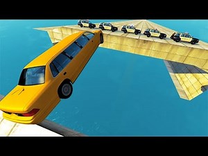 Open Bridge Jumping Car Crashes #2 BeamNG.drive