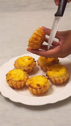 SAVE NOW ❤️‍🔥 Make later PORTUGESE EGG TARTS custard: 3 egg yolk 70gr Sugar 140gr Milk 170gr Heavy Cream 1tsp Vanilla a pinch of Salt Puff Pastry Sheets CUS DICOBA DAN LET ME KNOW HOW IT GOES! #portugueseeggtarts #eggtart #resepmudah