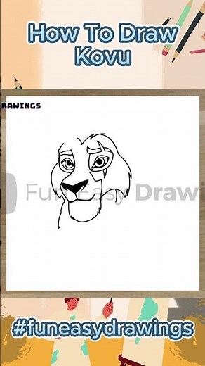 How to Draw Kovu The Lion Guard Easy - Fun Easy Drawings #drawing #cartoon #disney #draw #kovu