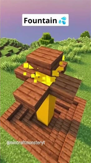 Minecraft Fountain Build 💦✨ #shorts #animation