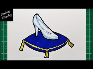 How to Draw a Cinderella Glass Slipper