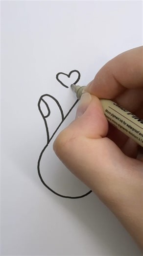 How to draw a cute heart gesture easy #shorts