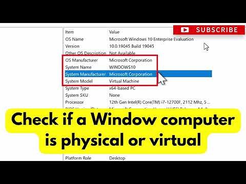 Check if a Windows computer is physical or virtual machine