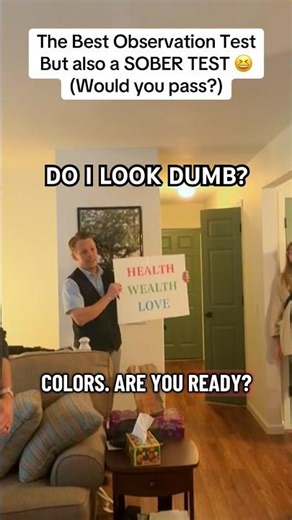 The best observation test or Sober Test? #tricks #magic #funny #magician #reaction #mindtricks ￼